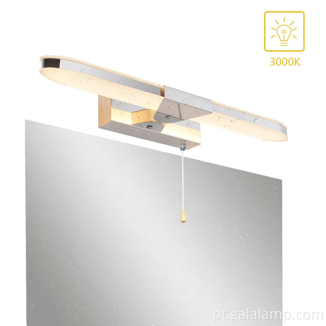 Farol espelhado de enchimento LED, interruptor com zíper, luz de preenchimento